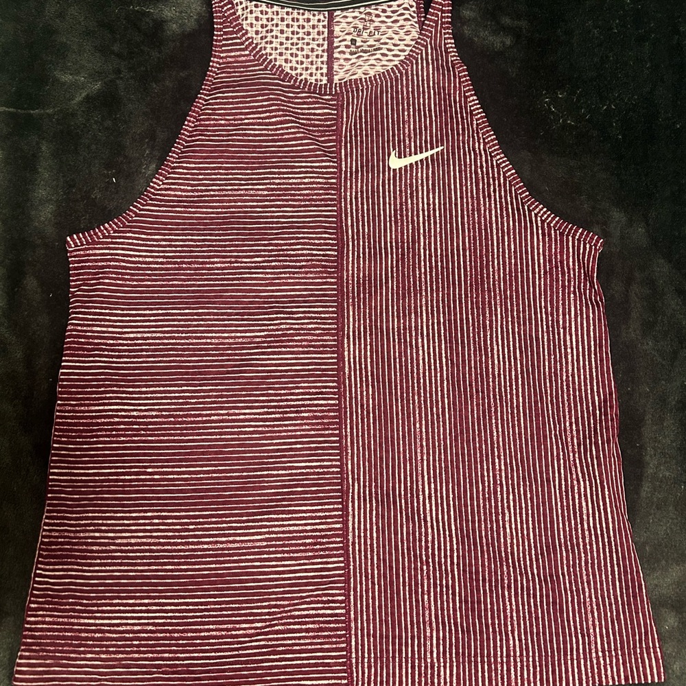 Nike Purple and White Dri-FIT Top